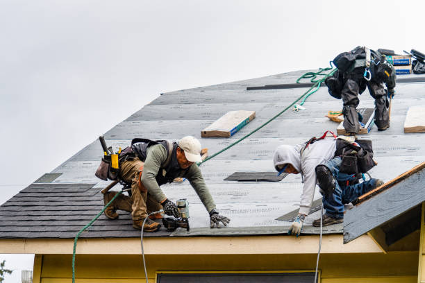 Professional Gutter Installation technician working in Union City, CA